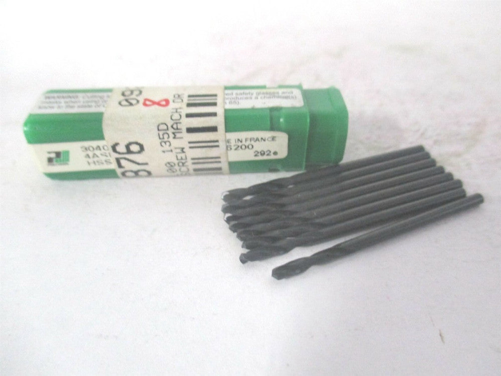 Precision (046200) 1.99898mm 135° Spiral HSS Screw Machine Drill Bit - Qty 8