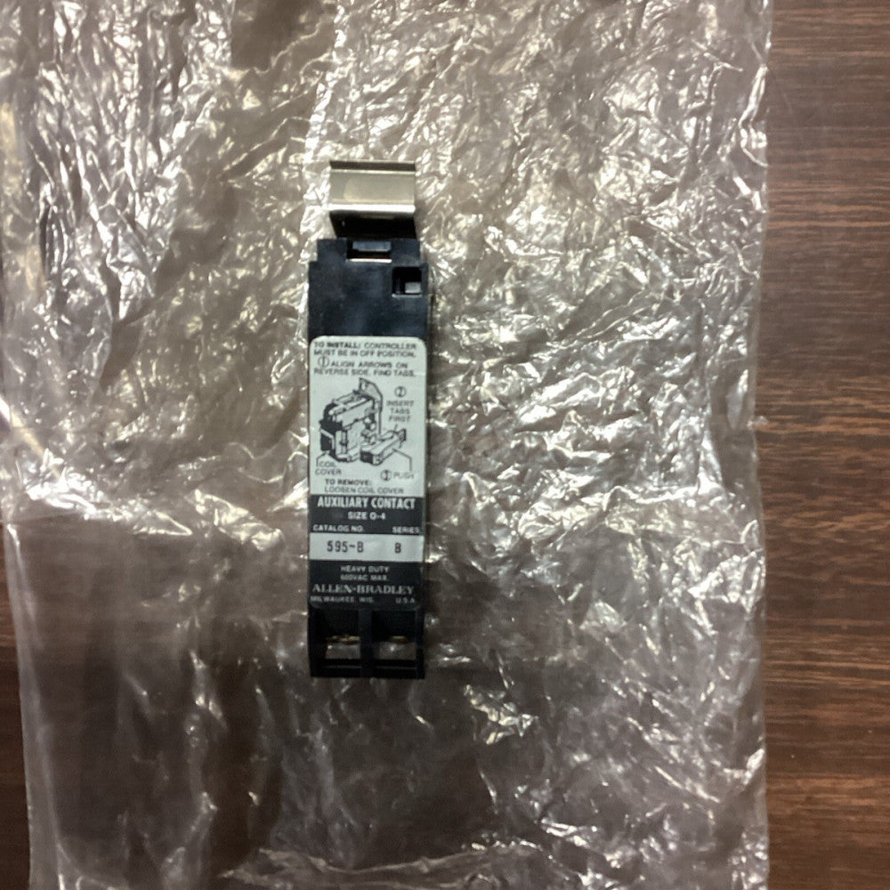 Allen Bradley 595-B Ser B Size 0-4 1NC 600V Auxiliary Contact Assembly