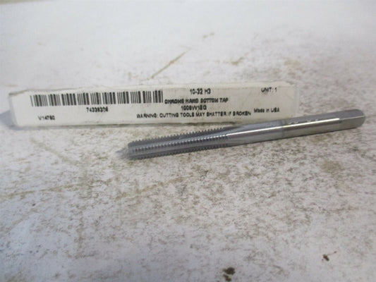 (R008269AS74) #10-32 Chrome HSS RH 4-Flute Straight Flute Bottoming Hand Tap 