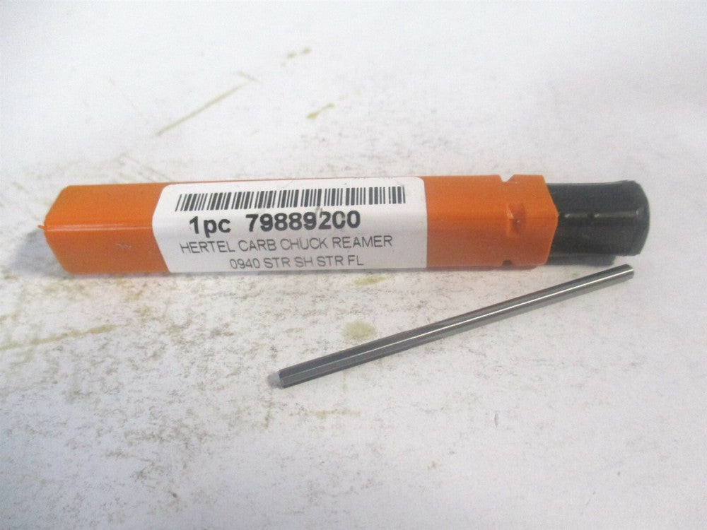 (500-0000940) 0.094" x 1/2" x 2" 4-Flute Straight Shank Carbide Chucking Reamer 
