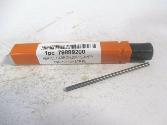 (500-0000940) 0.094" x 1/2" x 2" 4-Flute Straight Shank Carbide Chucking Reamer 