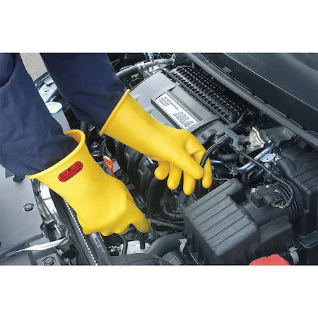 Ansell Class 0 Y 14 Electrical Gloves,Class 0,Yellow,Sz12,Pr