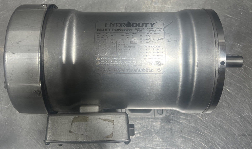 Bluffton 1313017153 AC Motor; SS; 2HP; 208-230/460V; 3450RPM Nos Surplus No Box