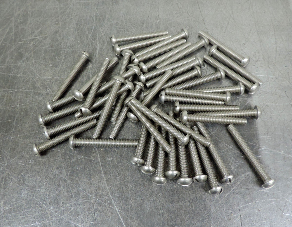Slotted Stainless Steel Button Head Bolt 1/4"-20 x 2-1/8" Lot of Forty Six (46)