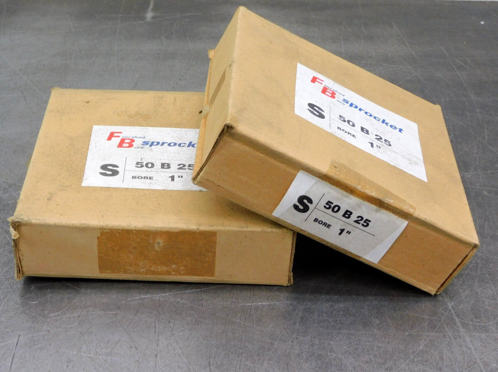 50B25x1H Sprocket 1" bore 25 Teeth RC50 RC 50 Gear Lot of Two (2)