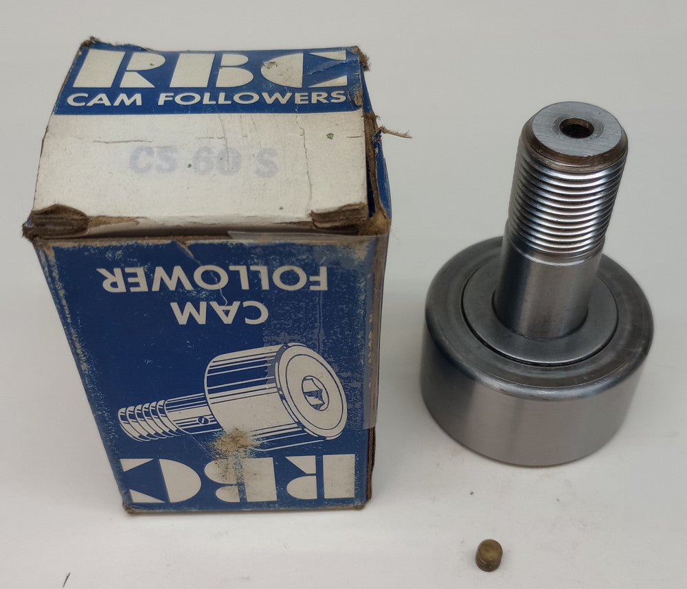RBC CS-60-S Used Cam Follower 1-7/8" Roller OD 1" Roller Width 3/4" Stud Dia