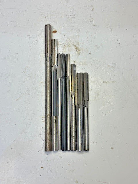 ASSORTED LOT OF 8 SOLID CARBIDE REAMERS