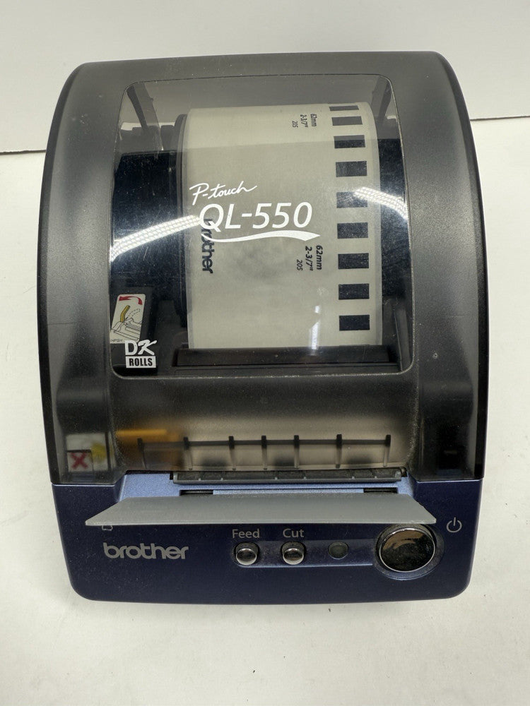 BROTHER P-TOUCH QL-550 THERMAL ADDRESS LABEL PRINTER, LABELS, & CUTTER