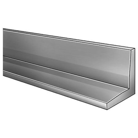 Zoro Select 4Ytp1 Angle Stock,Ss,1/4 In T,1 1/2 In Leg,7Ft
