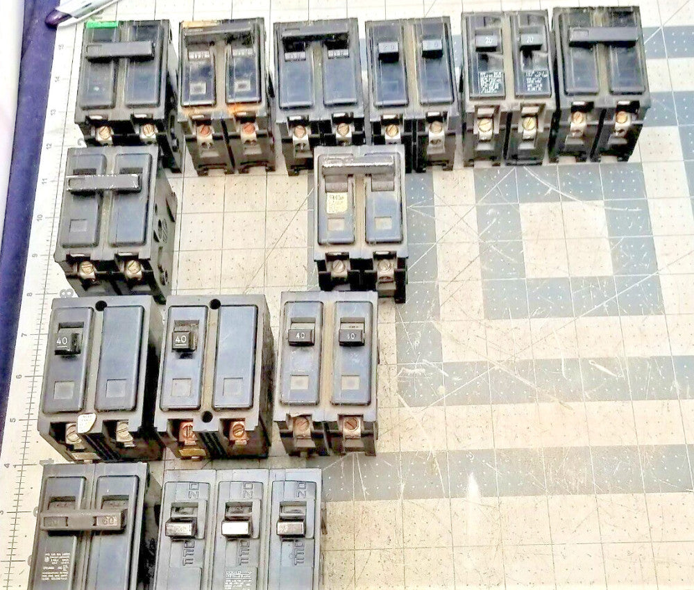 Lot Of (13) EQP-2 Pole & 3 Pole Breakers QP2-BO [C4B4] 