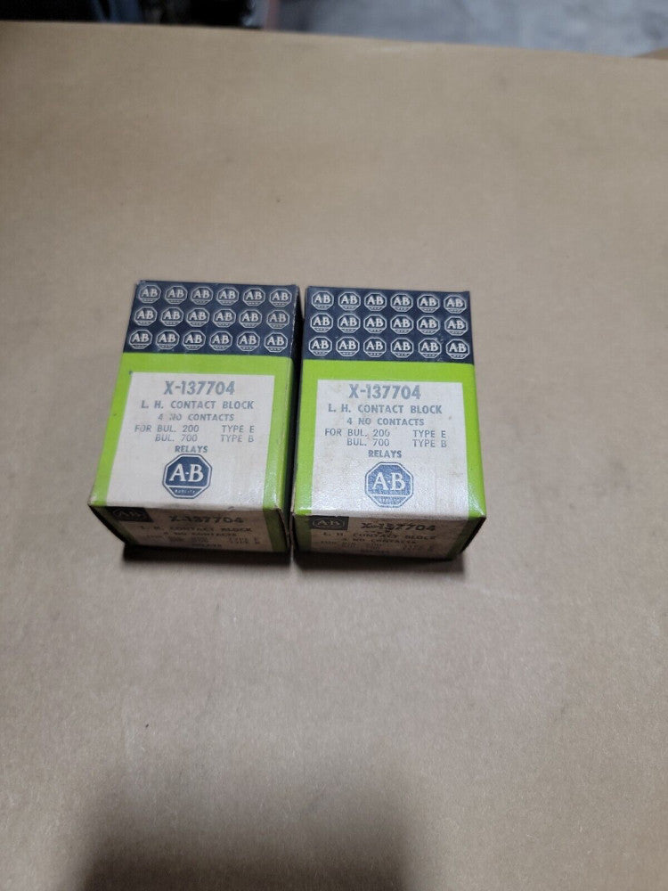 ALLEN-BRADLEY X-137704 CONTACT BLOCK LOT OF 2