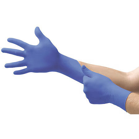 Ansell N190 Microflex Nitrile Exam Gloves, Textured Fingertips, 3.9 Mil,