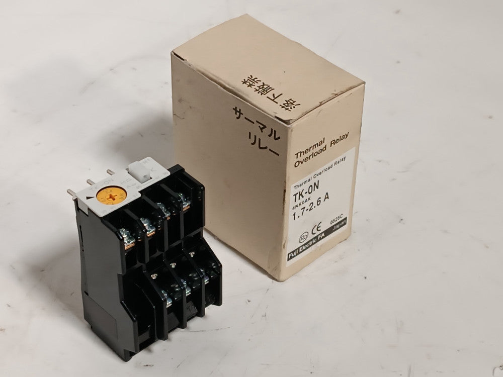 Fuji Electric 4NK0AK Thermal Overload Relay TK-0N 1.7-2.6A Adjustable Range