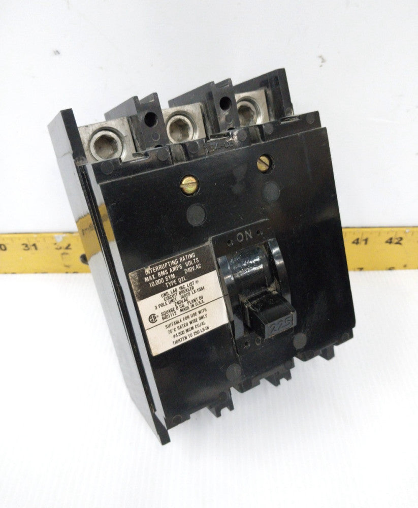 Square D 225 Amp Circuit Breaker 240 VAC 3 Pole  Q2L3225