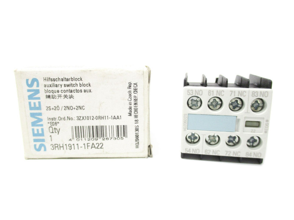 SIEMENS 3RH1911-1FA22 240V 10A NSMP