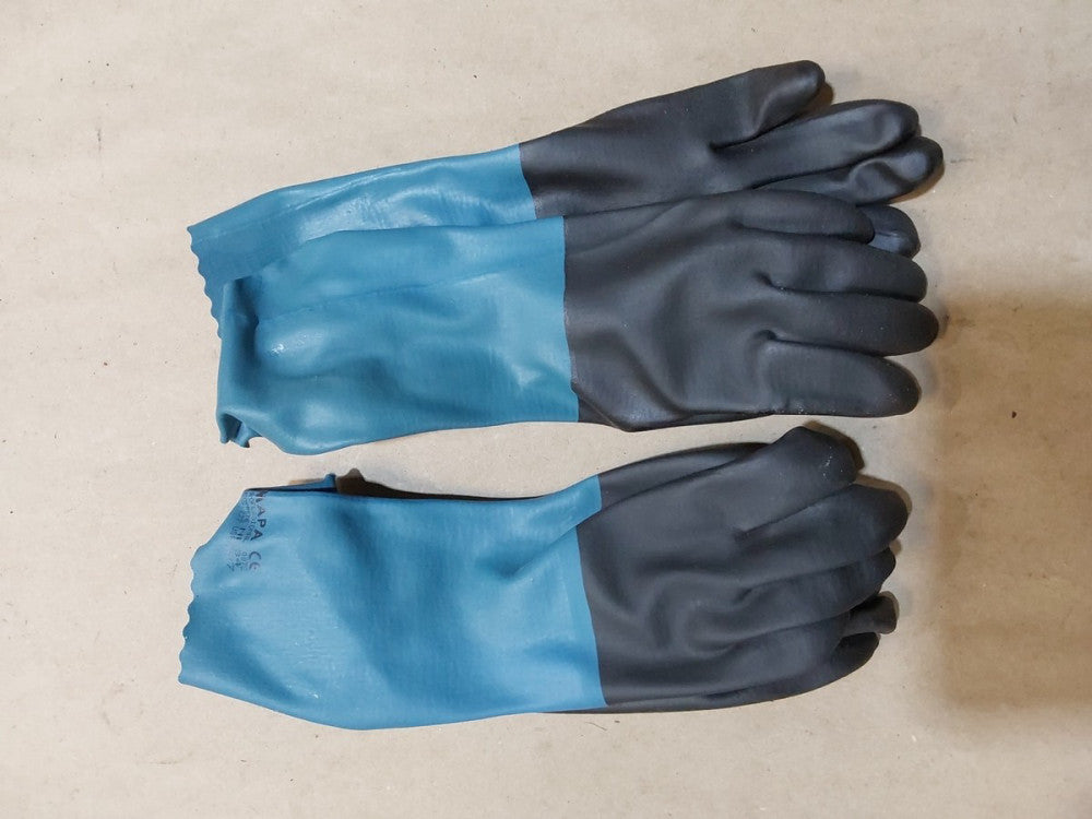 2 PAIRS - Mapa Stanzoil NL34 Rough Finish Neoprene Gloves, Size Small (6) (HR)