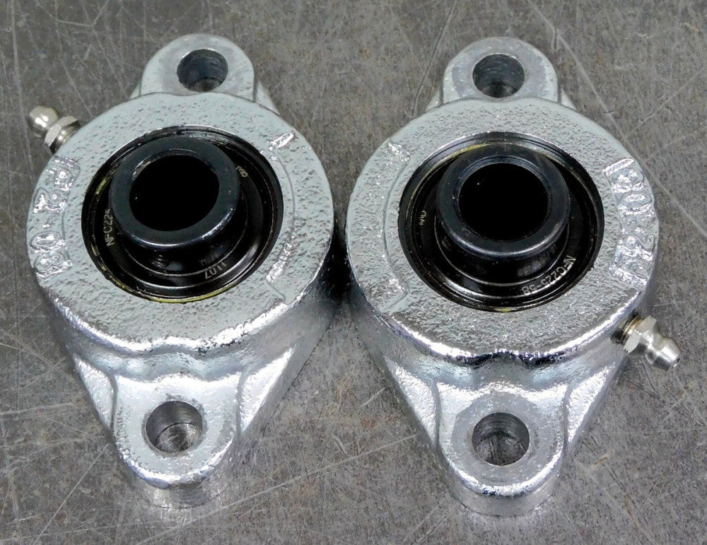MB - NFC225-58 Two(2) Bolt Flange Ball Bearing 5/8" ID Nyla-K Lot of Two (2)