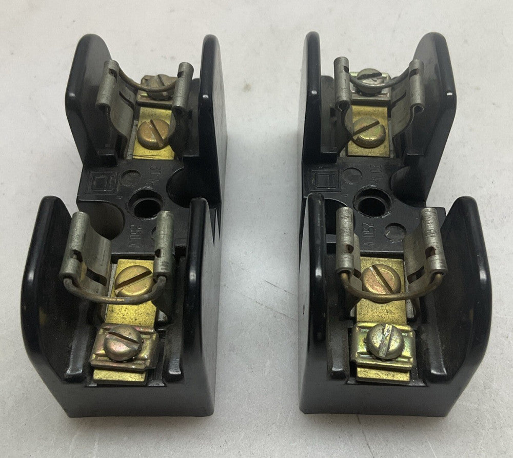 2 Pack Square D 9080 PF-1 Fuse Block Holder 30 Amp 250 Volt Class