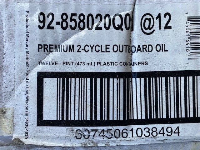 (12 PACK) Quicksilver 71092858020Q01 16 oz .Premium 2-Cycle Outboard Oil