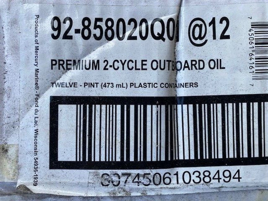 (12 PACK) Quicksilver 71092858020Q01 16 oz .Premium 2-Cycle Outboard Oil