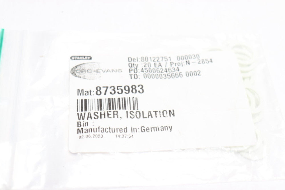 (20-Pk) Stanley Washer Isolation 8735983