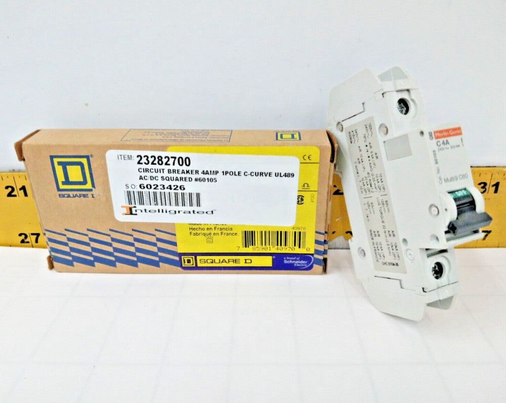 New Square D 4 Amp Miniature Circuit Breaker 120/240 VAC Single Pole  60105