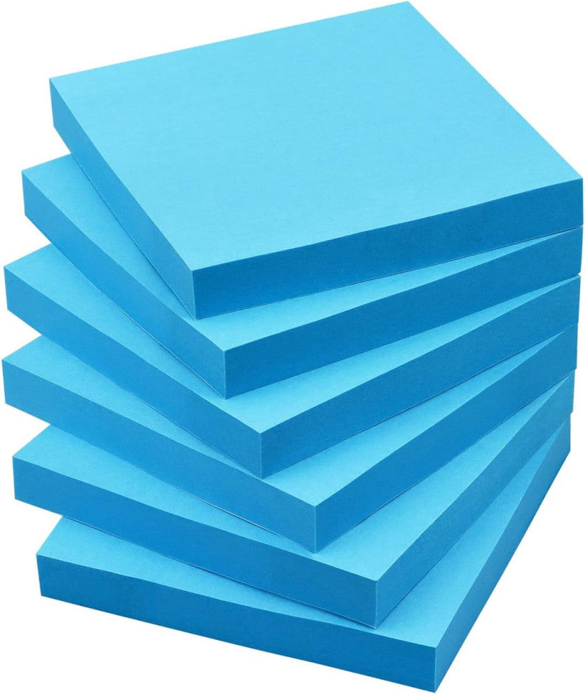 Sticky Notes 3X3 Self-Stick Notes Pads with 6 Bright Colors, Easy to Post for Of