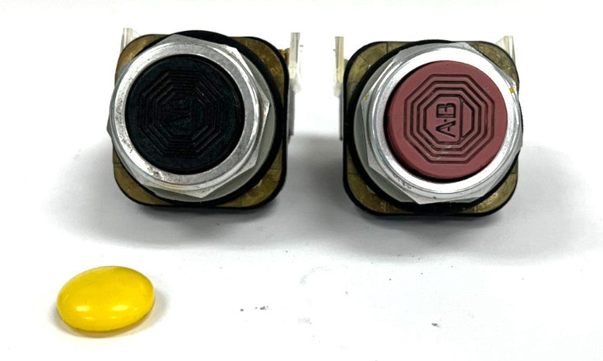 ALLEN BRADLEY 800T-A & 800T-B BLACK & RED  PUSHBUTTON NEMA 4,13 LOT OF 2