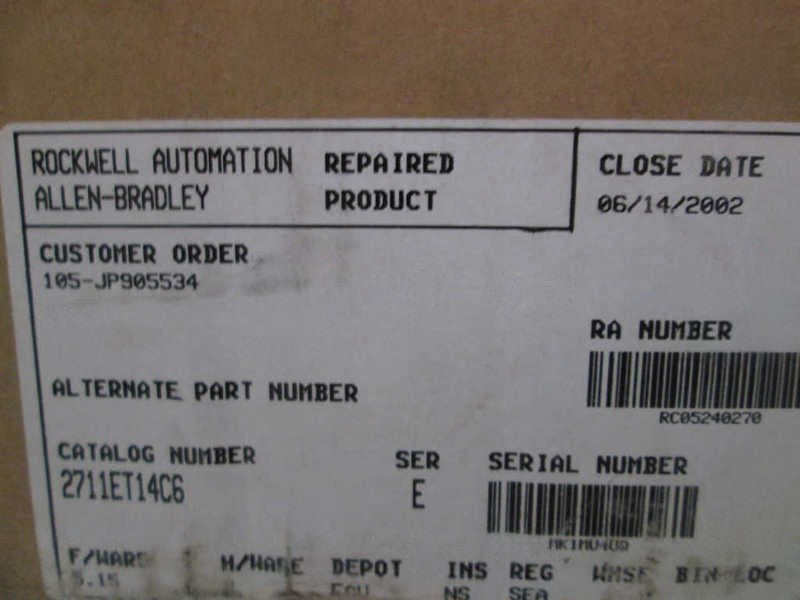 ALLEN BRADLEY 2711E-T14C6 SER. E F/W 5.15  REMANUFACTURED