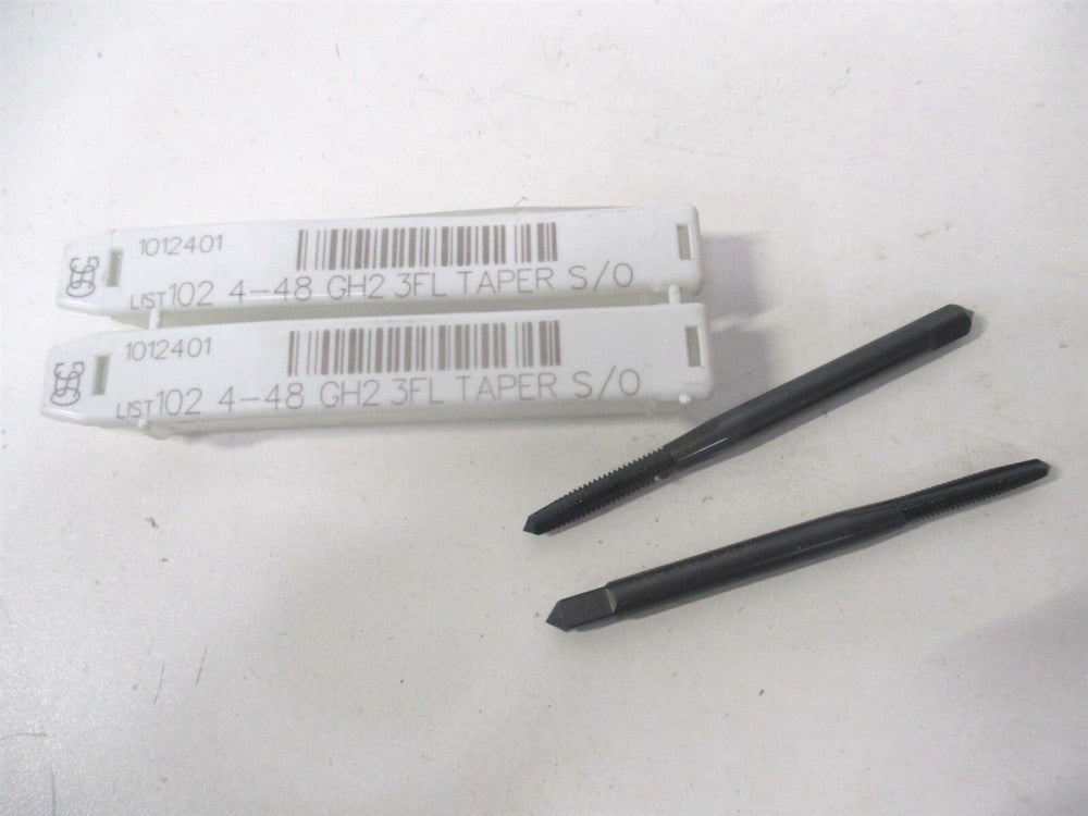 OSG (1012401) #4-48 HSS GH2 Black Oxide 3-Flute Taper Hand Tap - Lot of 2