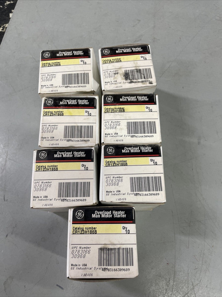 1 BOX OF 10 General Electric CR123H186B Overload Heater