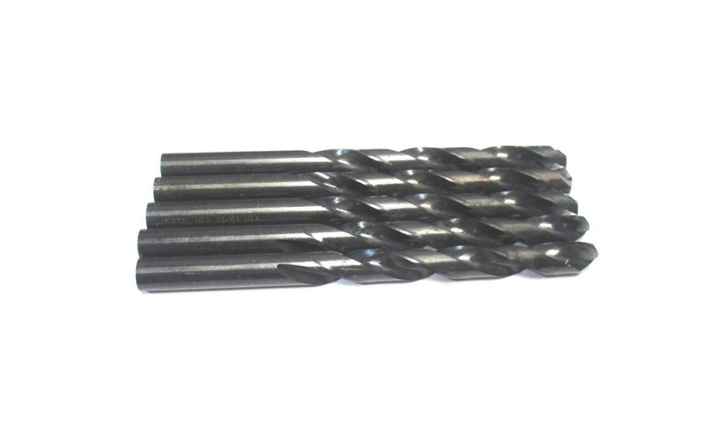 (84579242) 23/64 x 3-1/2 x 4-7/8 135° RH HSS Split Point Jobber Drill - Lot of 5