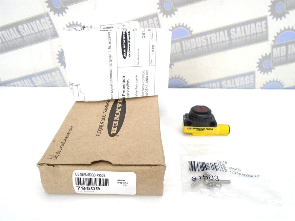 BANNER - QS18VN6DQ8 - 79509 - 10-30V - WORLD-BEAM PHOTOELECTRIC SENSOR - 66459