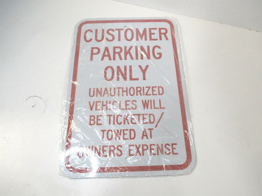 Lyle (T1-1178-EG_12x18) 12" x 18" Customer Parking Only Aluminum Sign 