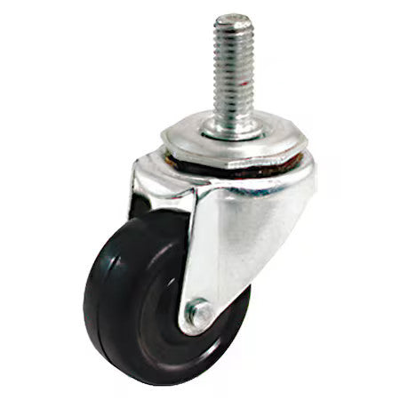 Zoro Select P5s-R030g-St76 Stem Caster,125 Lb. Load,Black Wheel