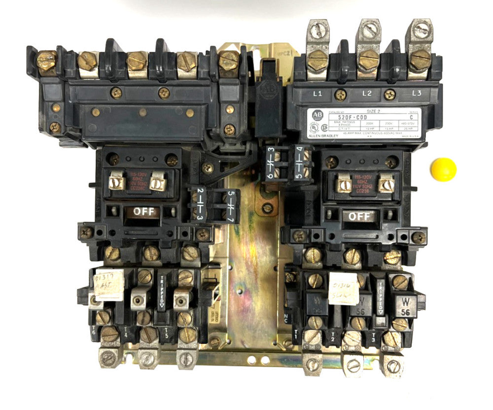ALLEN BRADLEY 520F-D0D STARTER SIZE 3 NEMA 2 SPEED CON/VAR TORQUE STARTER