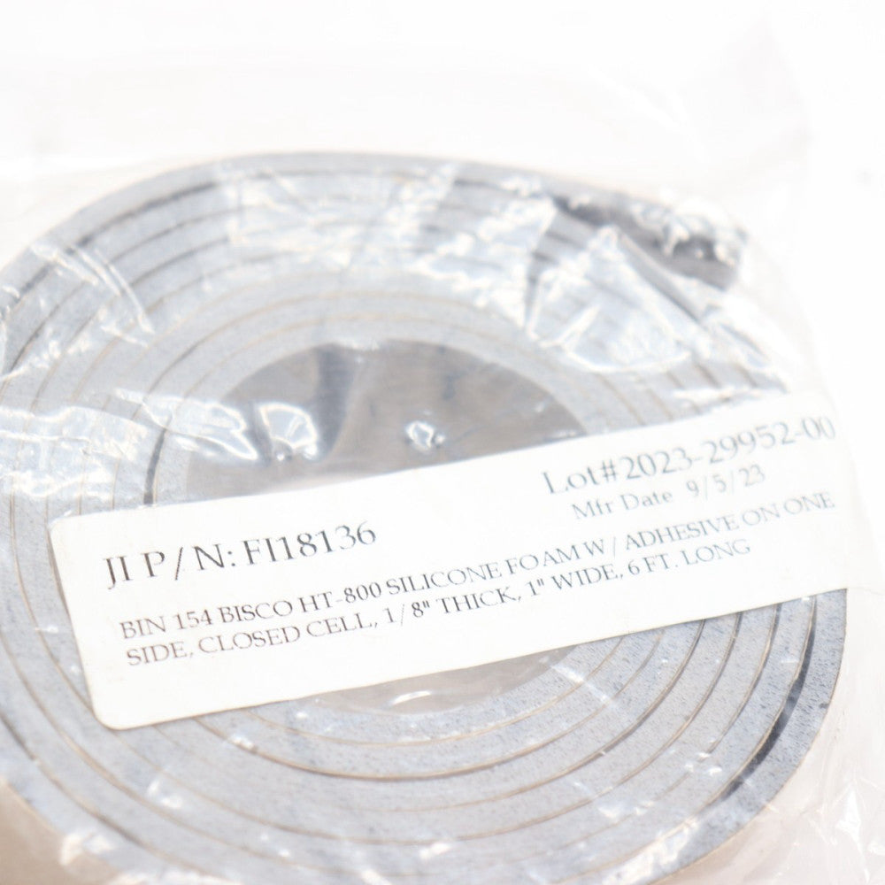 Foam With Adhesive Closed Cell Silicone 1/8" x 1" x 6' FI18136