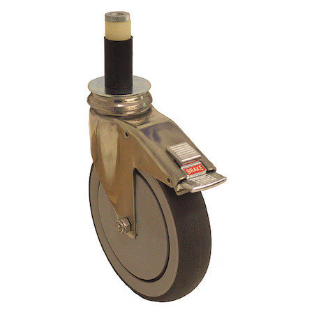Zoro Select P14s-Rp060k-Sx3-Tb Stem Caster,240 Lb. Ld,13/16" Stem Dia.