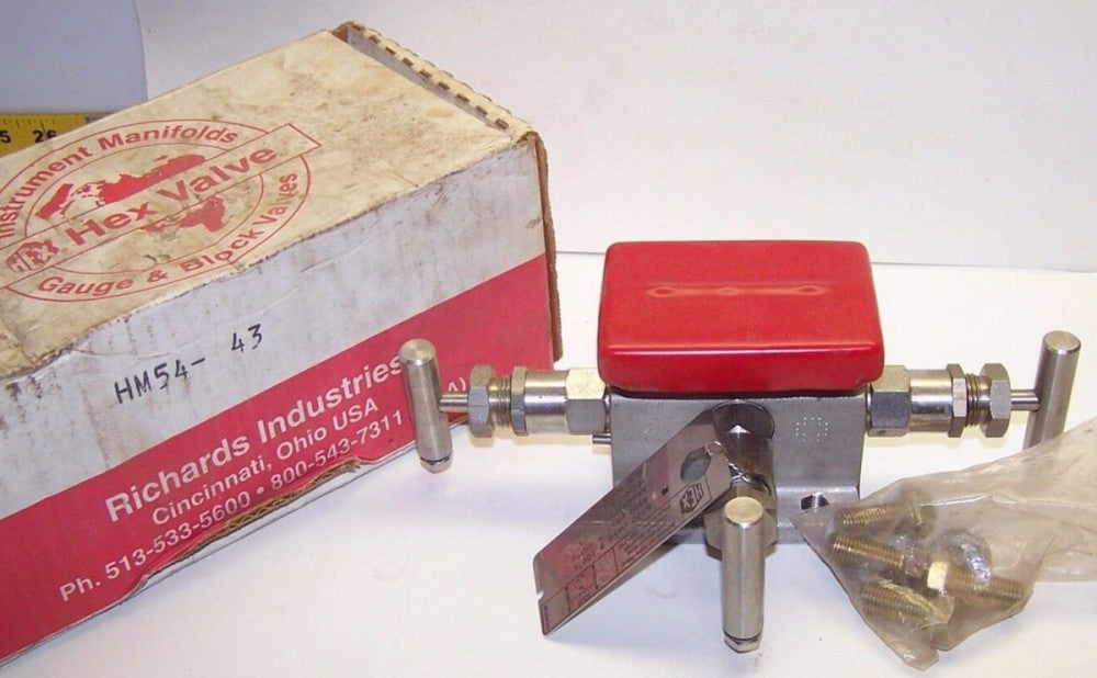 NEW RICHARDS INDUSTRIES HEX STAINLESS STEEL VALVE  HM54-43
