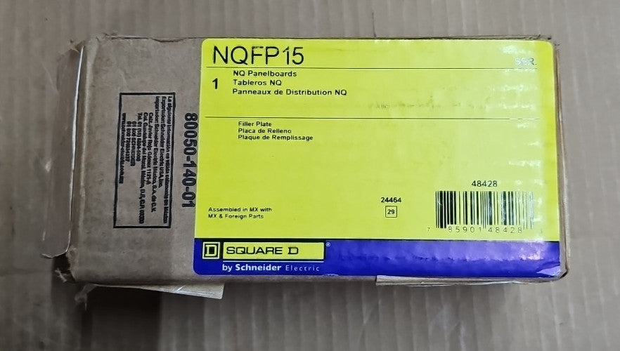 NQFP15 SQUARE D 1 BOX OF 15 FILLER PLATES NQ  FREE SHIPPING