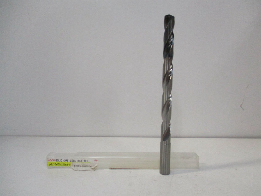 Nachi (1409866) .5625mm x 220mm OAL 140° Solid Carbide Coolant Fed Drill Bit