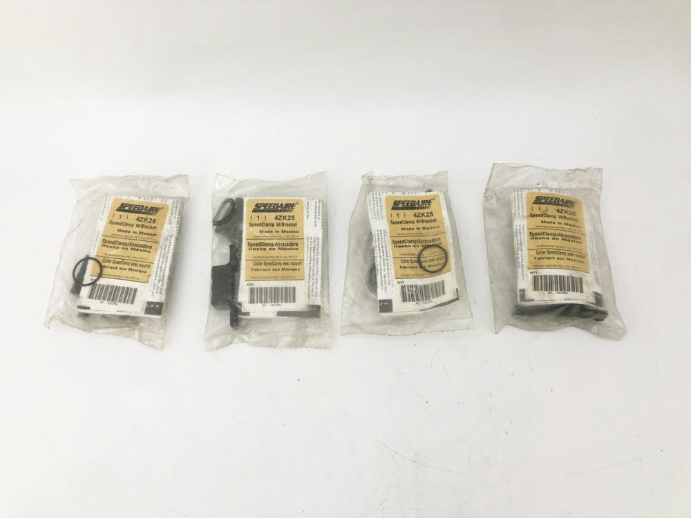 Lot of 4 New Speedaire 4ZK25 Speed Clamps With Bracket
