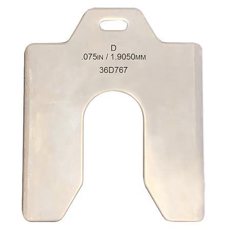 Zoro Select 36D767 Slotted Shim 5 X 5" X 0.075", Pk10