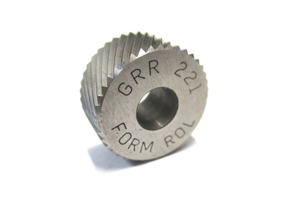 GRR 221 5/8" x 5/16" x 7/32" 21 TPI RH HSS Flat Face Circular Form Knurl Wheel