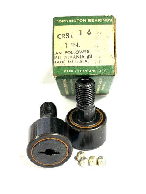 TORRINGTON CAM FOLLOWER, CRSL-16, 1" ROLLER DIAMETER (LOT OF 2)