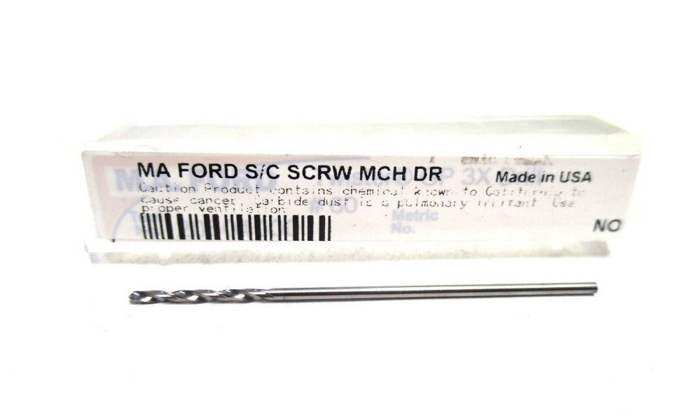 M.A. Ford (00655142) #60 .04 x 3/8 x 1-1/2 118° RH Carbide Screw Machine Drill