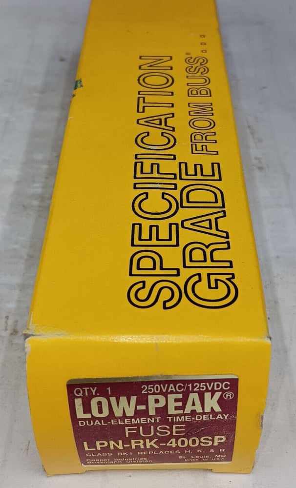 NEW COOPER BUSSMAN 400 AMP FUSE CLASS RK1 250 VAC LPN-RK-400SP