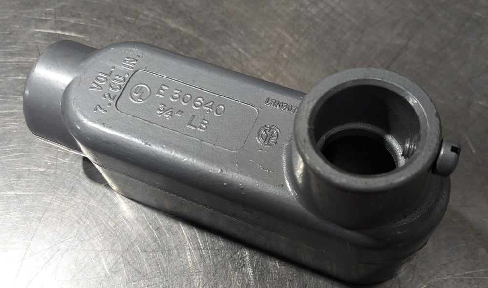 3/4" LB CONDUIT OUTLET BODY ONLY - E30640. VOL. 7.2 CU IN