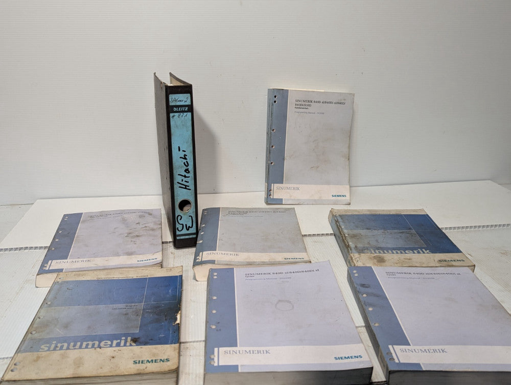 Set of Siemens Sinumerik 840D Operating & Programming Manuals, 8 Manuals