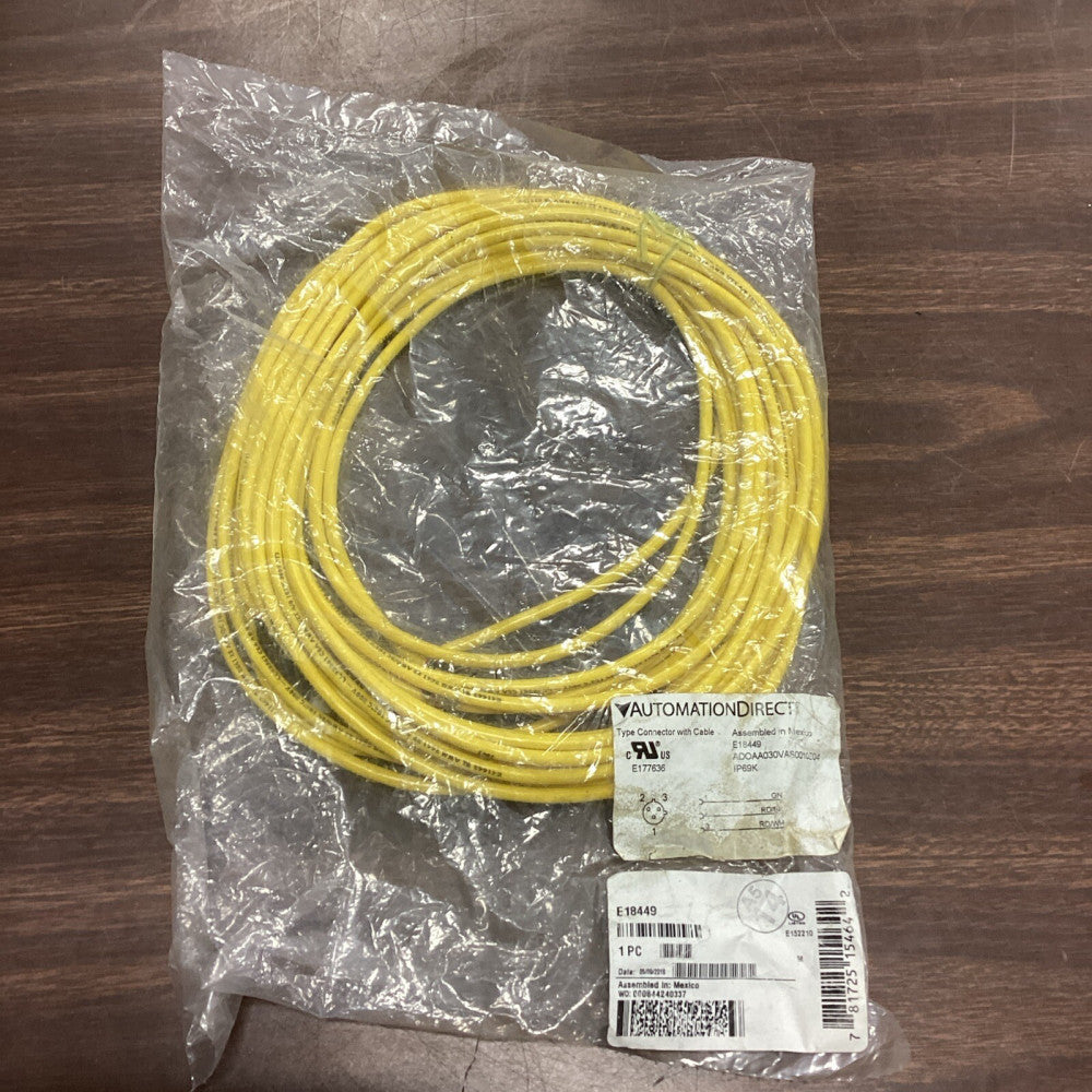 AUTOMATION DIRECT E18449 Type Connector With Cable
